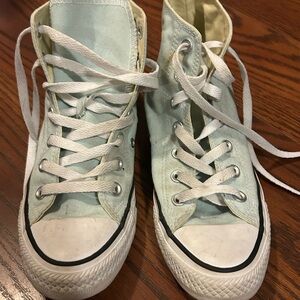 Converse Mint  Green and white High-Top Sneakers